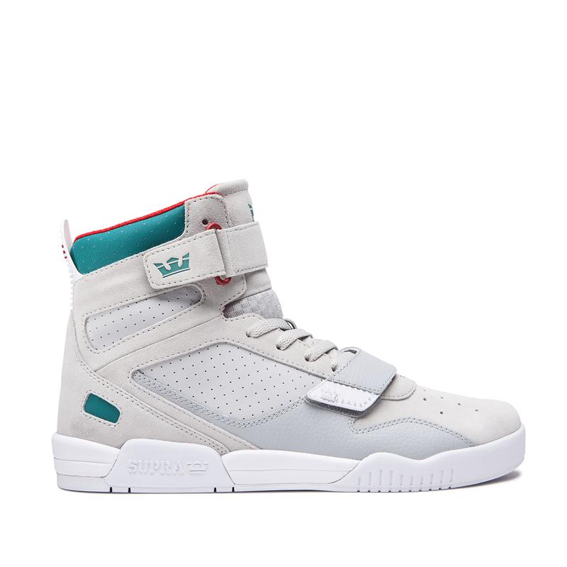 Supra BREAKER Sneaker High Damen Weiß Grau Sale HRGAU5027